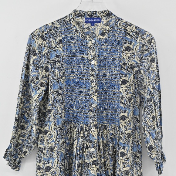 TUCKERNUCK Ros Garden Embroidered Dress Size S Cottagecore Peasant Floral Cotton - Picture 11 of 14